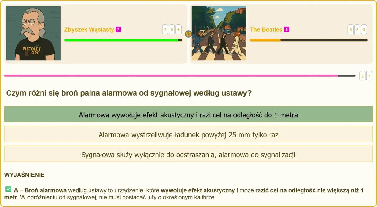 Porównanie broni alarmowej i sygnałowej w ustawie o broni i amunicji