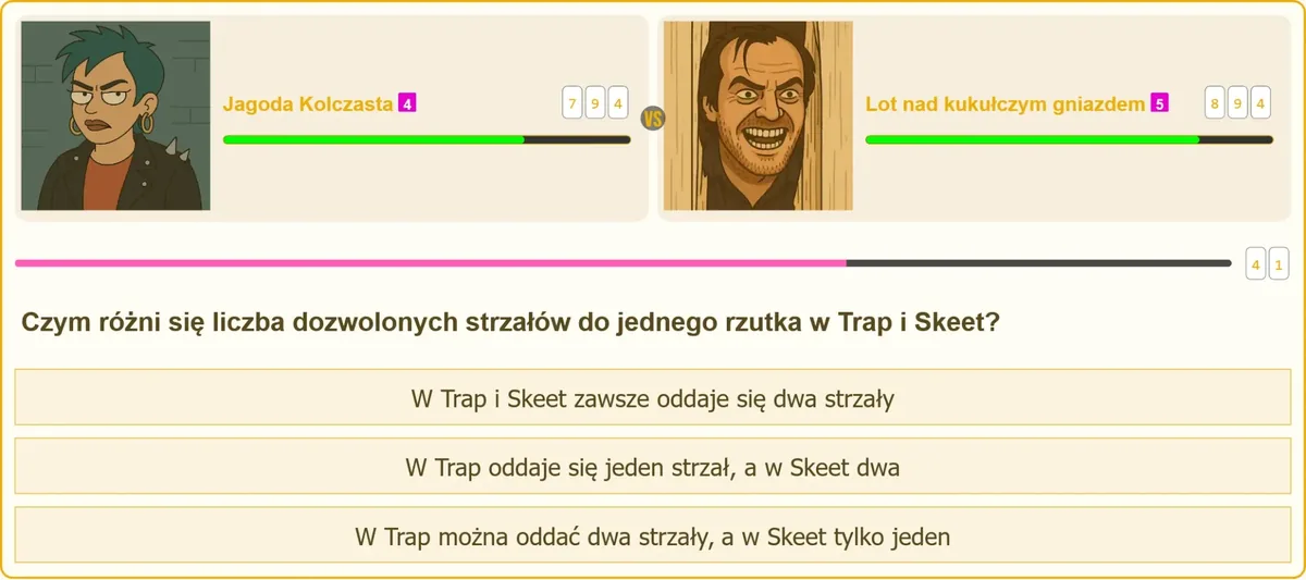 Zawodnik oddający strzał w konkurencji Trap