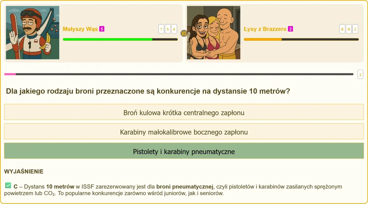 Pistolet pneumatyczny używany w konkurencjach na dystansie 10 metrów