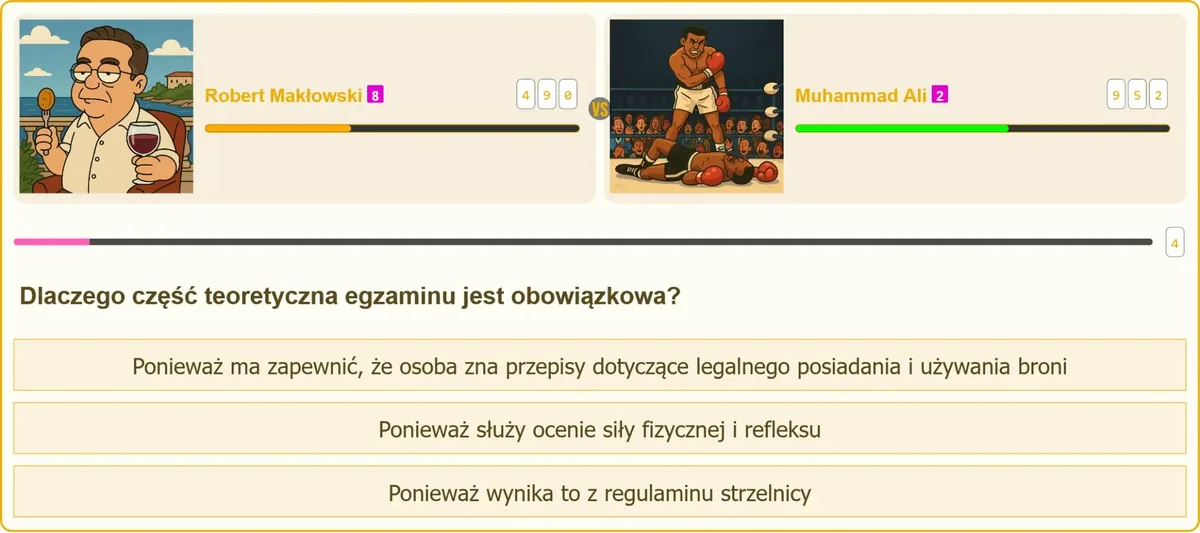 Egzamin teoretyczny na patent strzelecki - znajomość przepisów o broni