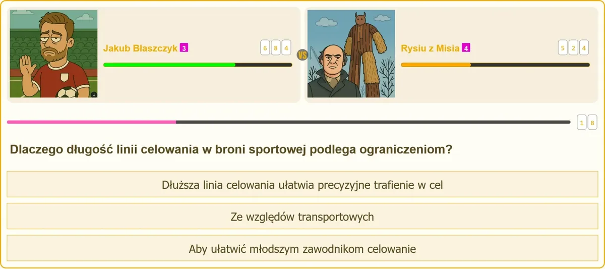 Linia celowania w broni sportowej - muszka i szczerbinka