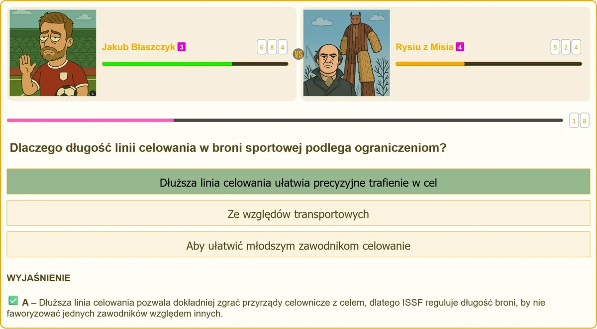 Przyrządy celownicze broni sportowej i zasada linii celowania