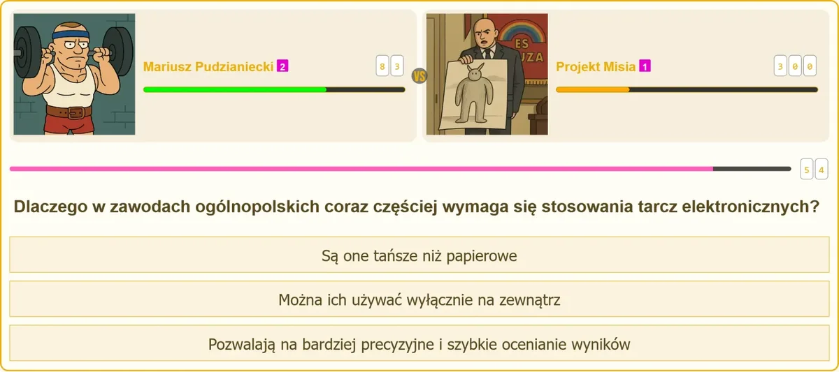 Tarcza elektroniczna na zawodach strzeleckich