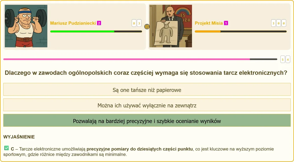 Porównanie tarczy papierowej i elektronicznej na zawodach strzeleckich