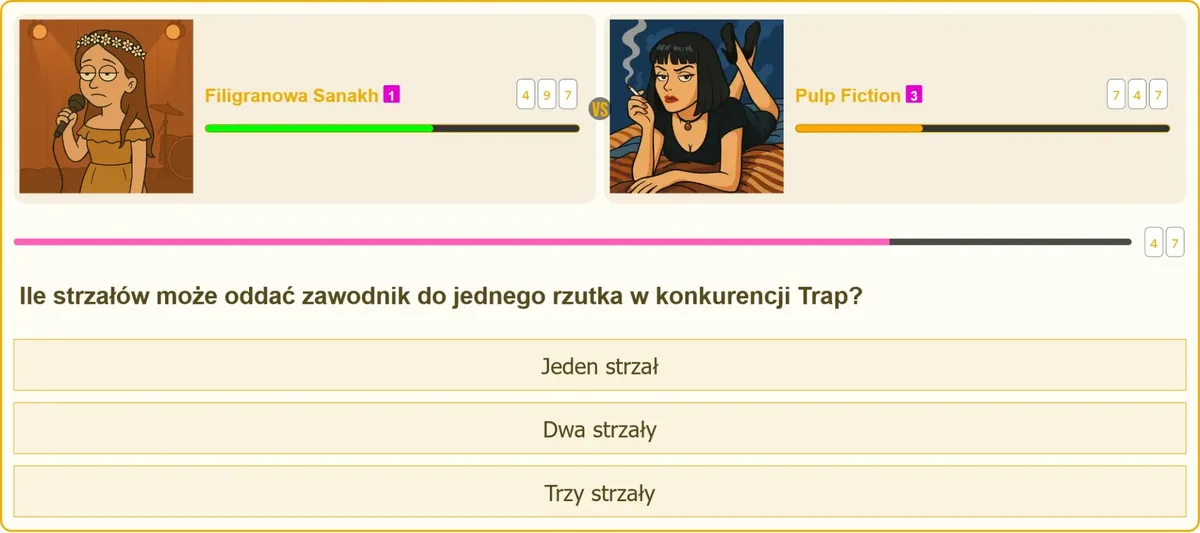 Stanowisko strzeleckie w konkurencji Trap podczas wyrzutu rzutka