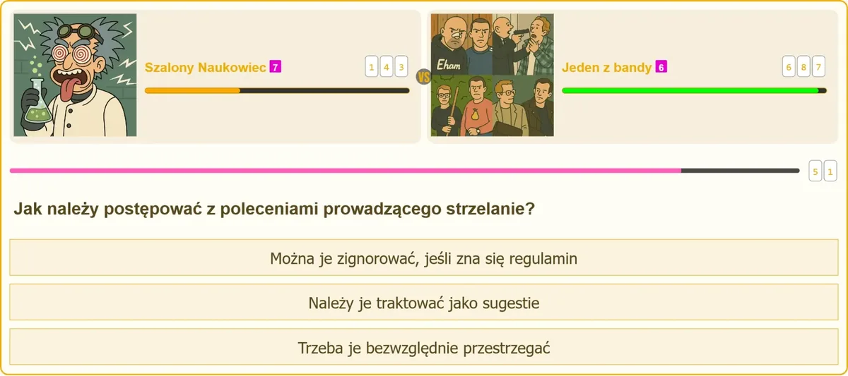 Prowadzący strzelanie nadzorujący zawodników na strzelnicy
