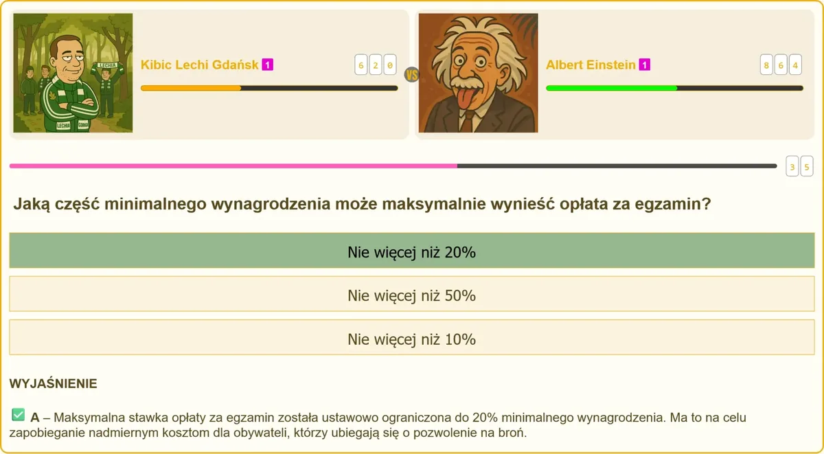 Maksymalna opłata za egzamin na patent strzelecki
