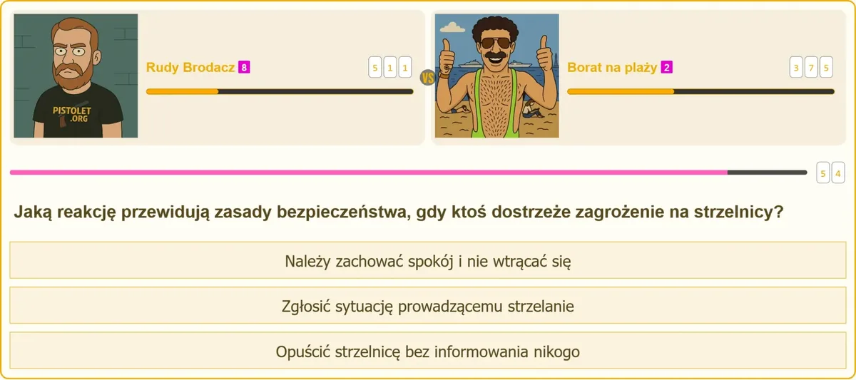 Zgłaszanie zagrożenia na strzelnicy