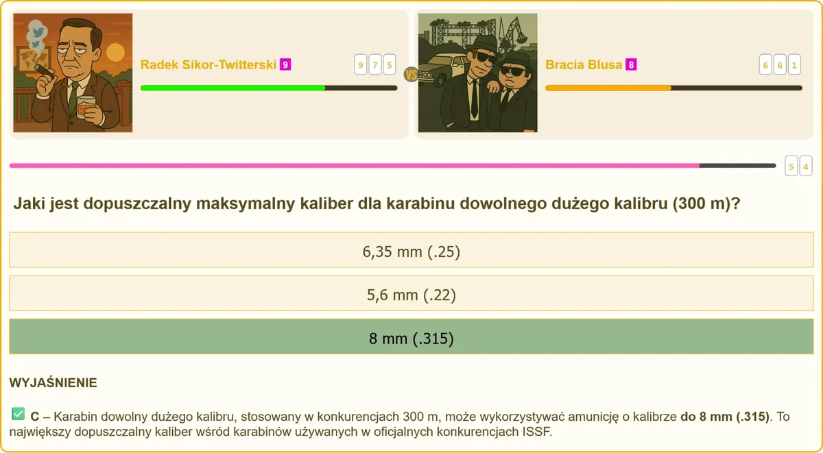 Pytanie o dopuszczalny kaliber karabinu dowolnego dużego kalibru