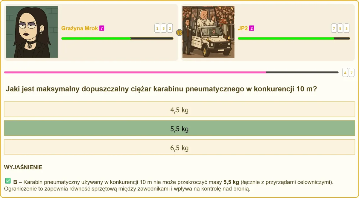 Waga karabinu pneumatycznego z przyrządami celowniczymi na kontroli sprzętu