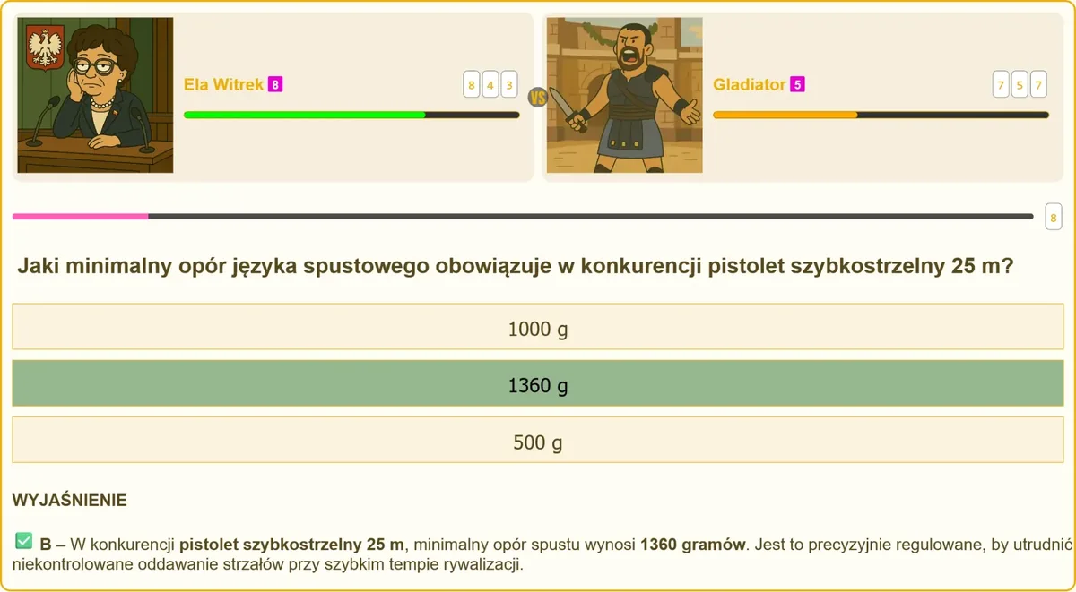 Schemat języka spustowego z podziałką w gramach