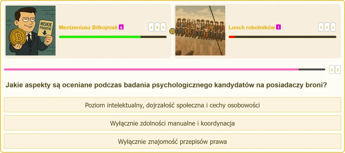 Badanie psychologiczne kandydata na patent strzelecki