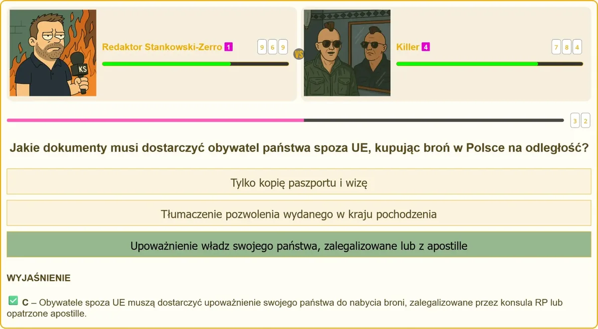 Procedury zakupu broni w Polsce dla osób spoza UE