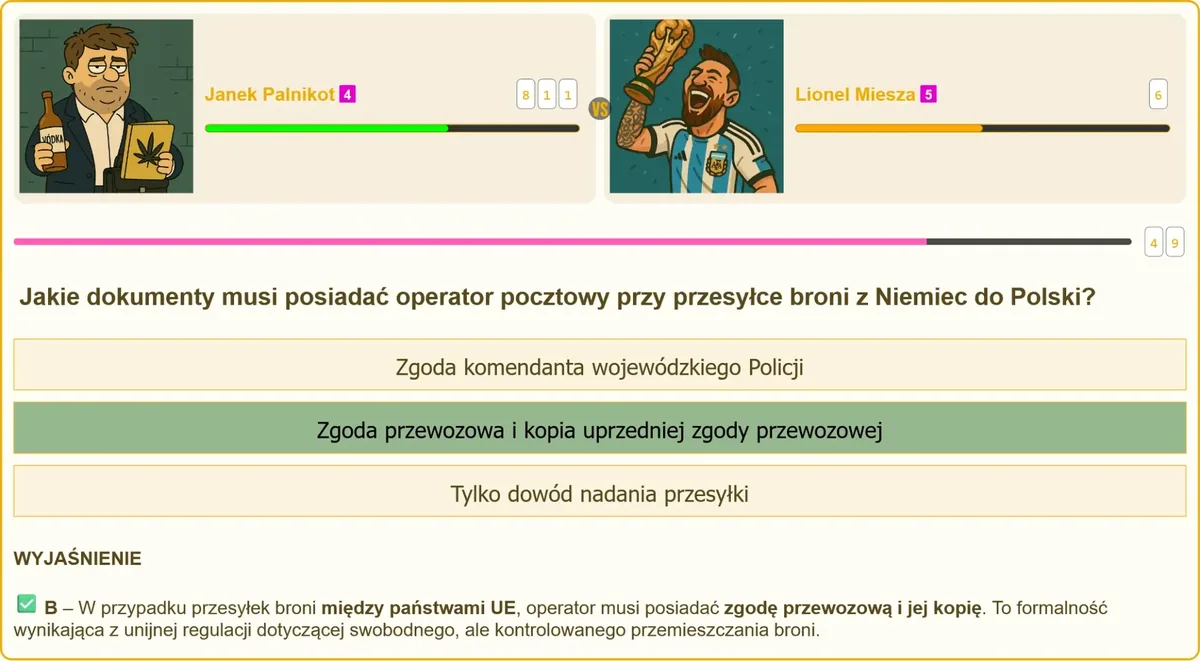 Dokumenty wymagane przy przesyłce broni z Niemiec do Polski