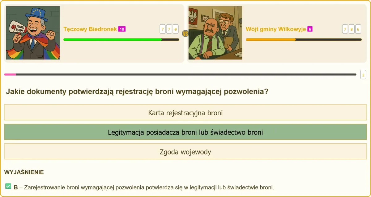Legitymacja posiadacza broni jako dokument potwierdzający rejestrację