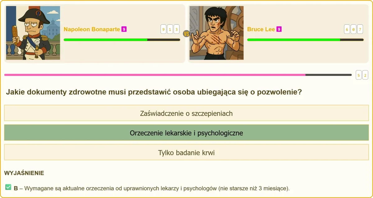 Wymagane dokumenty zdrowotne przy ubieganiu się o pozwolenie na broń