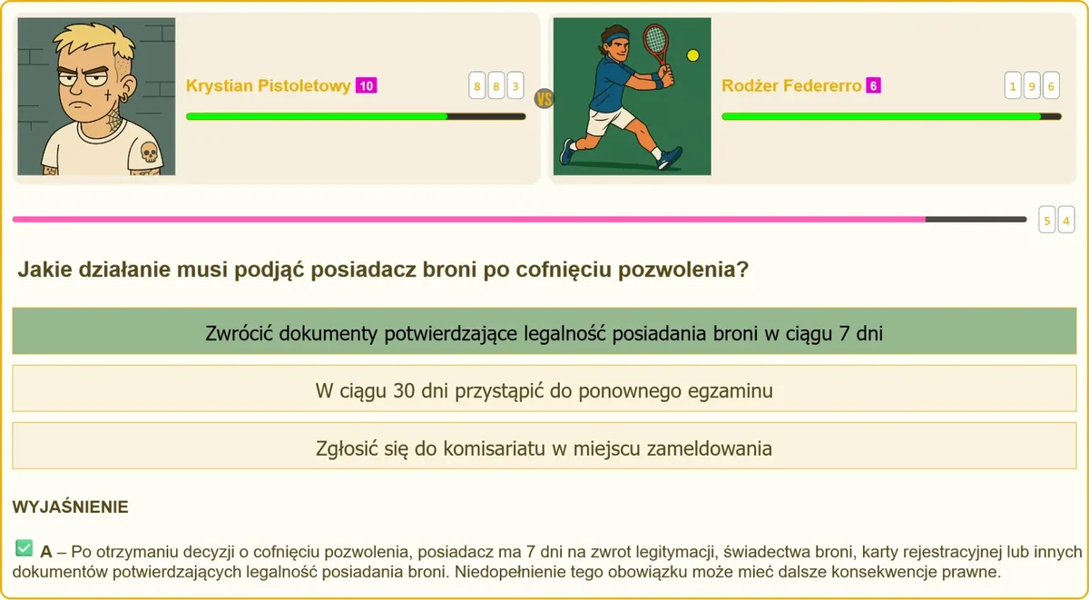 Dokumenty do zwrotu po cofnięciu pozwolenia na broń