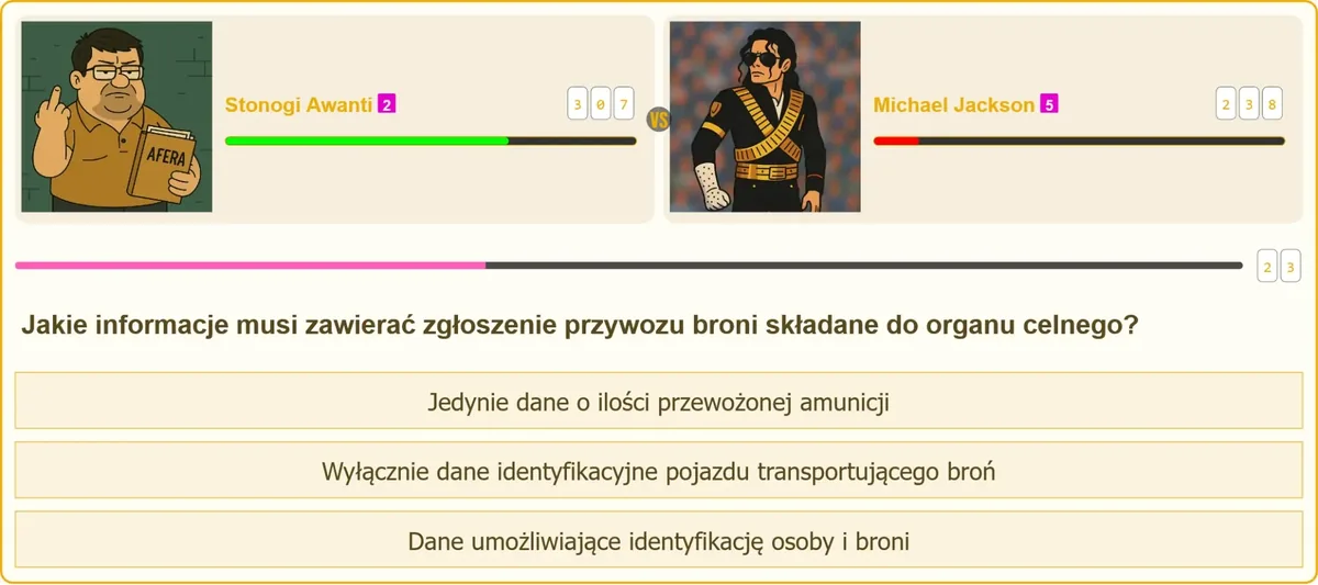 Zgłoszenie przywozu broni do organu celnego