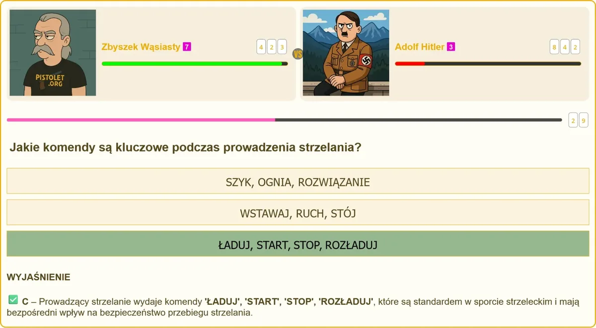 Bezpieczne prowadzenie strzelania – komendy ŁADUJ, START, STOP, ROZŁADUJ