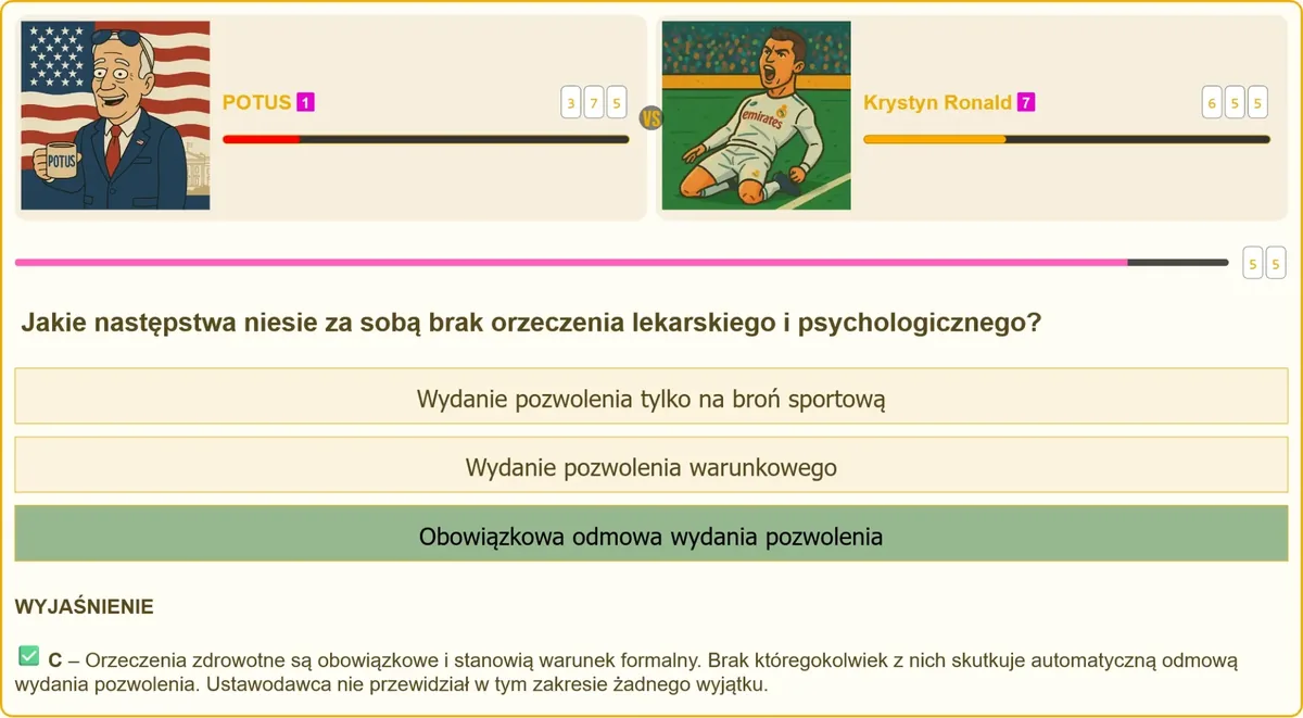 Brak orzeczenia lekarskiego i psychologicznego a pozwolenie na broń