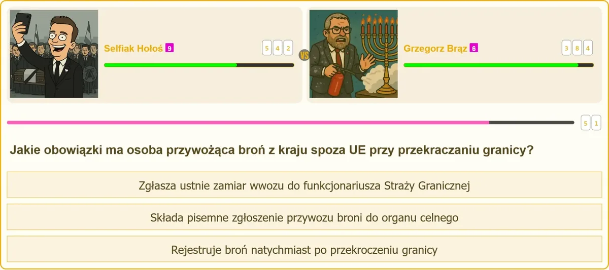 Zgłoszenie celne przywozu broni spoza Unii Europejskiej