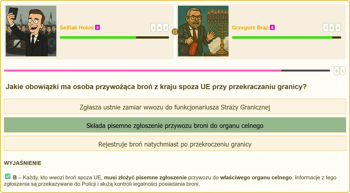Zgłoszenie celne przy przywozie broni spoza Unii Europejskiej