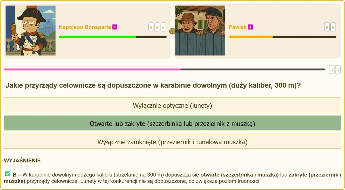 Strzelec z karabinem dowolnym na dystansie 300 metrów