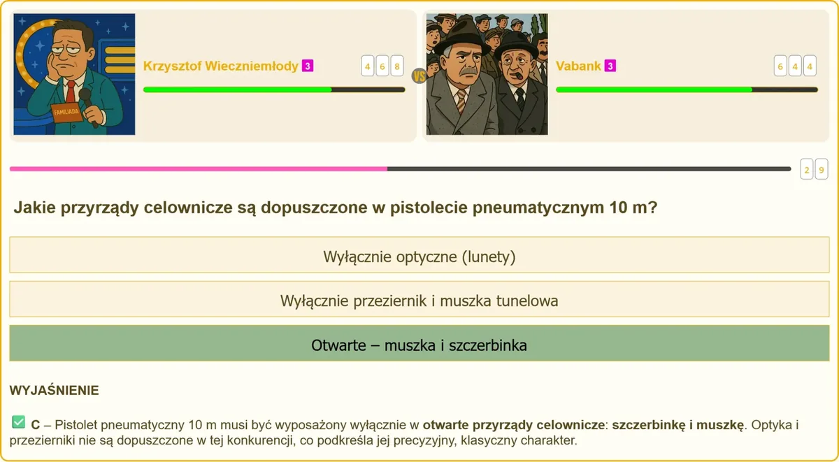 Porównanie przyrządów celowniczych w strzelectwie sportowym