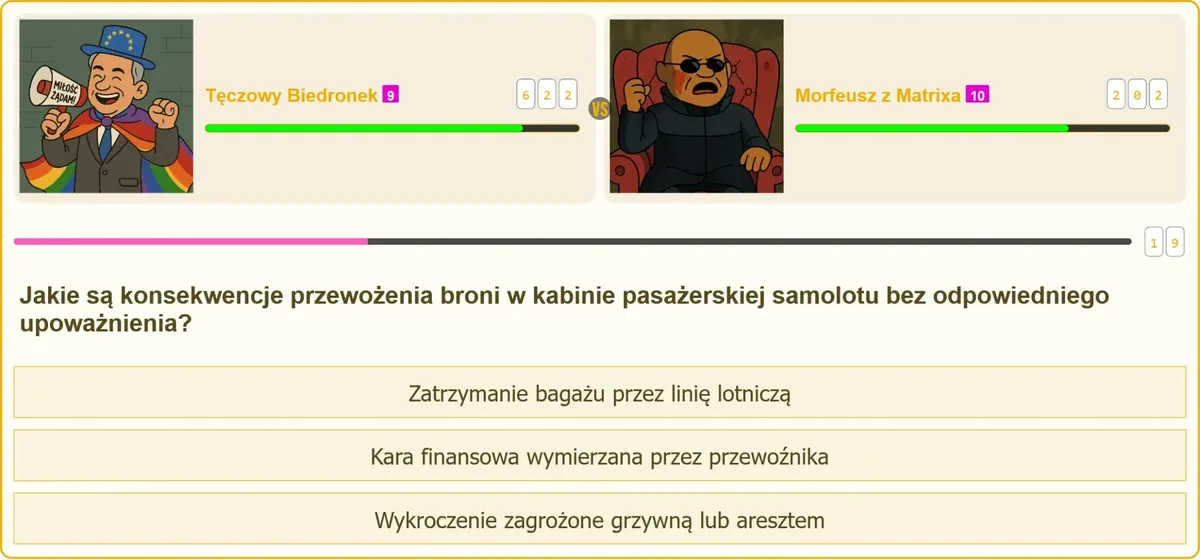Przewożenie broni w kabinie pasażerskiej samolotu bez upoważnienia