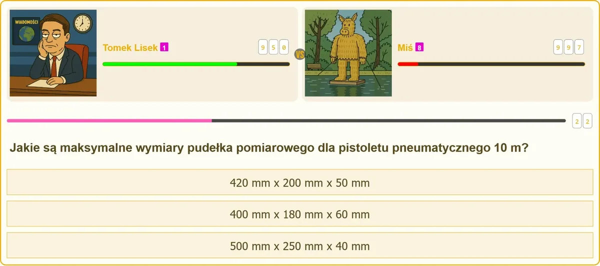 Pomiar wymiarów pistoletu pneumatycznego w pudełku kontrolnym