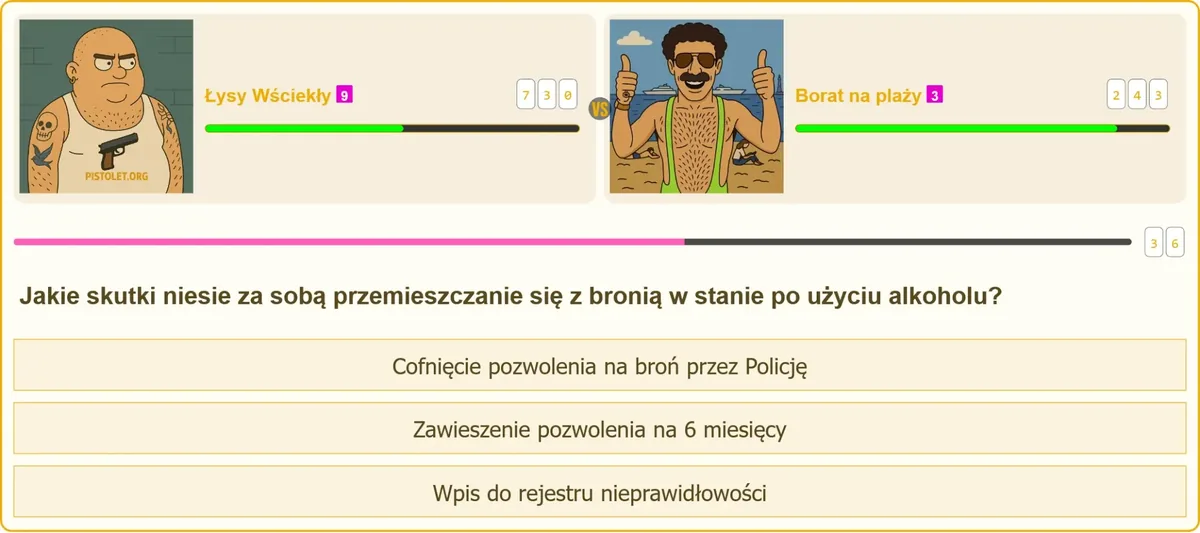 Cofnięcie pozwolenia na broń za przemieszczanie się pod wpływem alkoholu