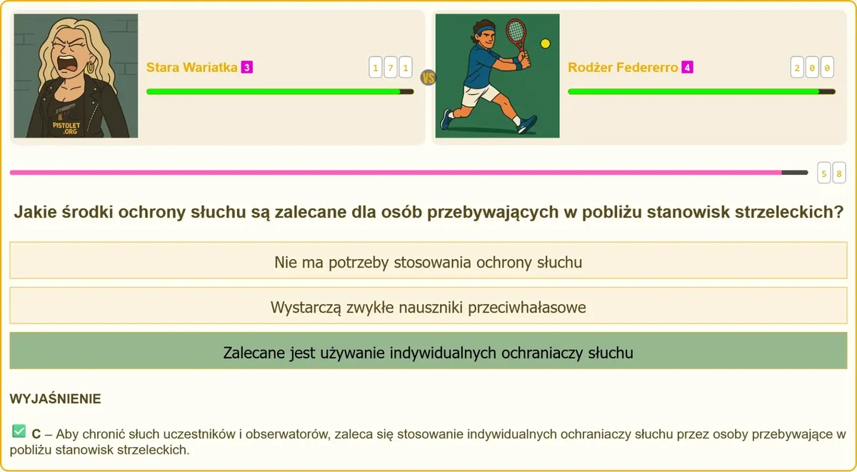 Ochraniacze słuchu przeznaczone dla strzelców