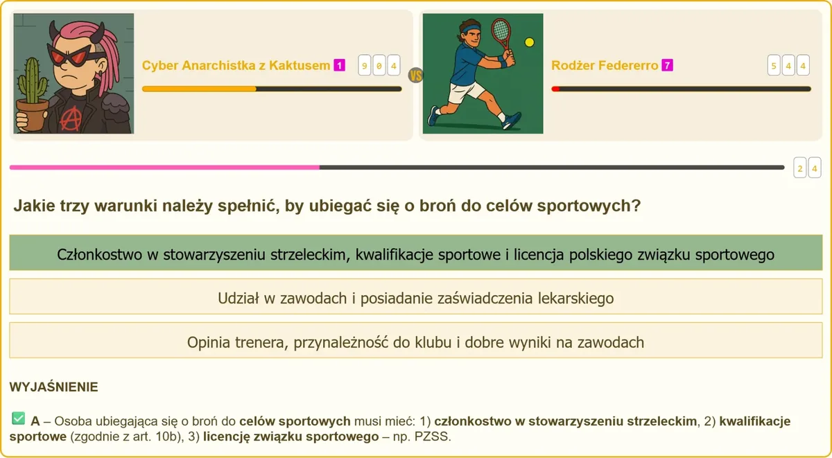 Warunki uzyskania pozwolenia na broń sportową