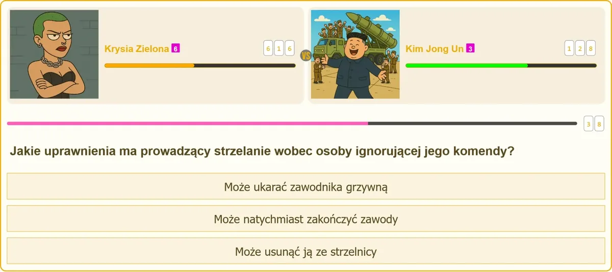 Prowadzący strzelanie egzekwuje zasady bezpieczeństwa na strzelnicy