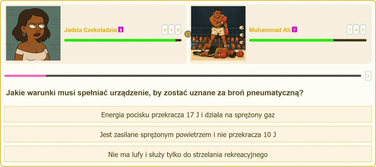 Próg energii 17 dżuli dla broni pneumatycznej