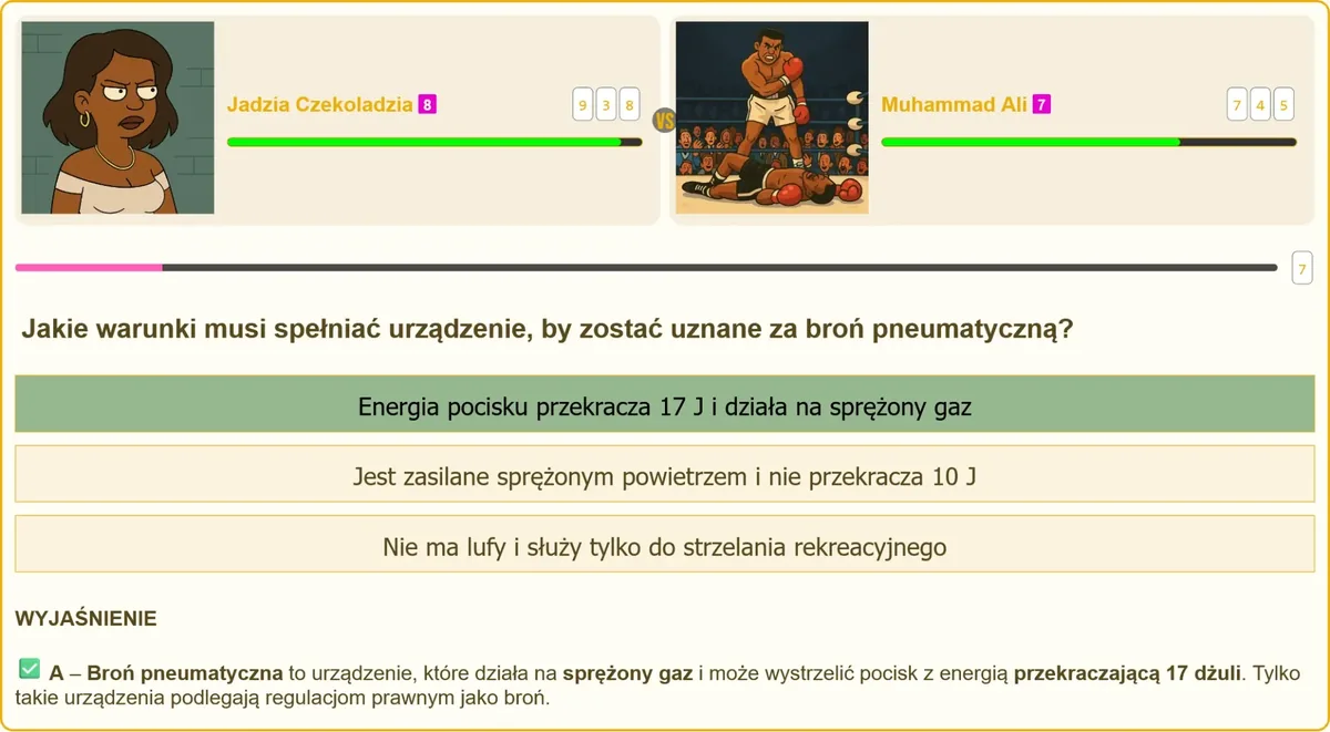 Broń pneumatyczna a próg energii 17 dżuli według ustawy