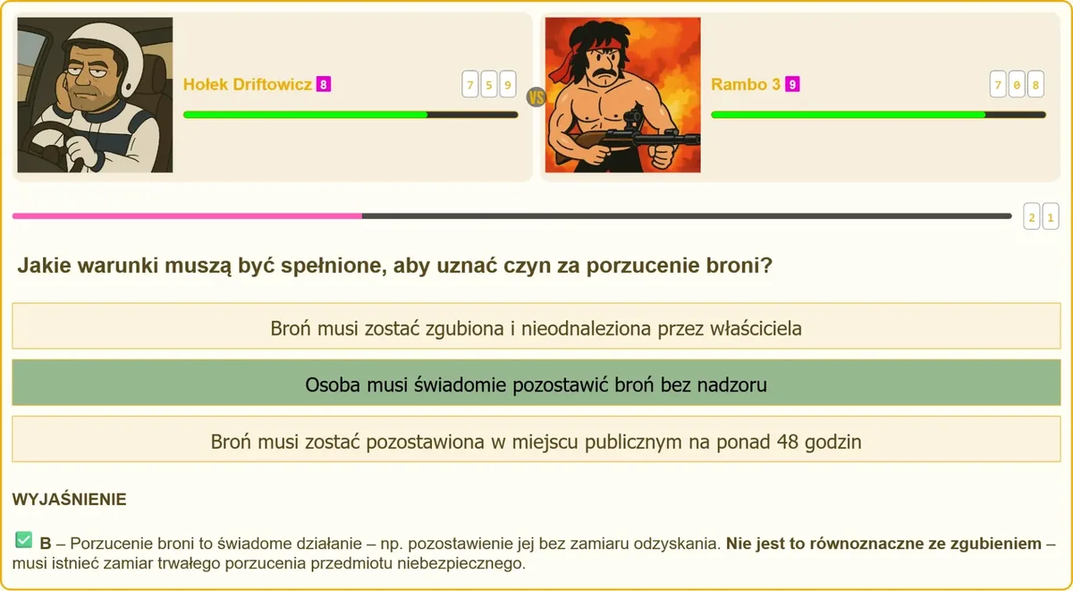 Test na pozwolenie na broń - pytania i odpowiedzi