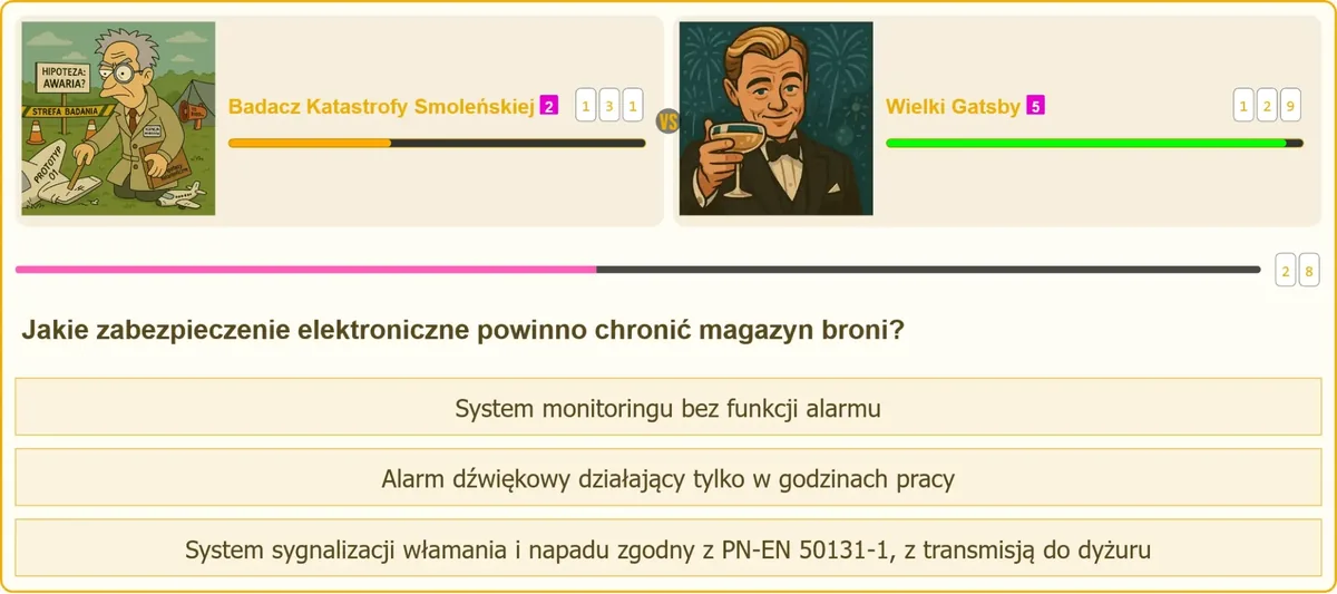 System alarmowy zabezpieczający magazyn broni zgodny z normą PN-EN 50131-1