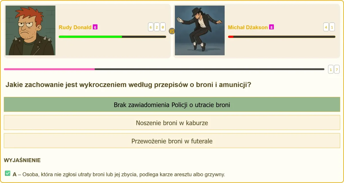Obowiązek zgłoszenia utraty broni na policję