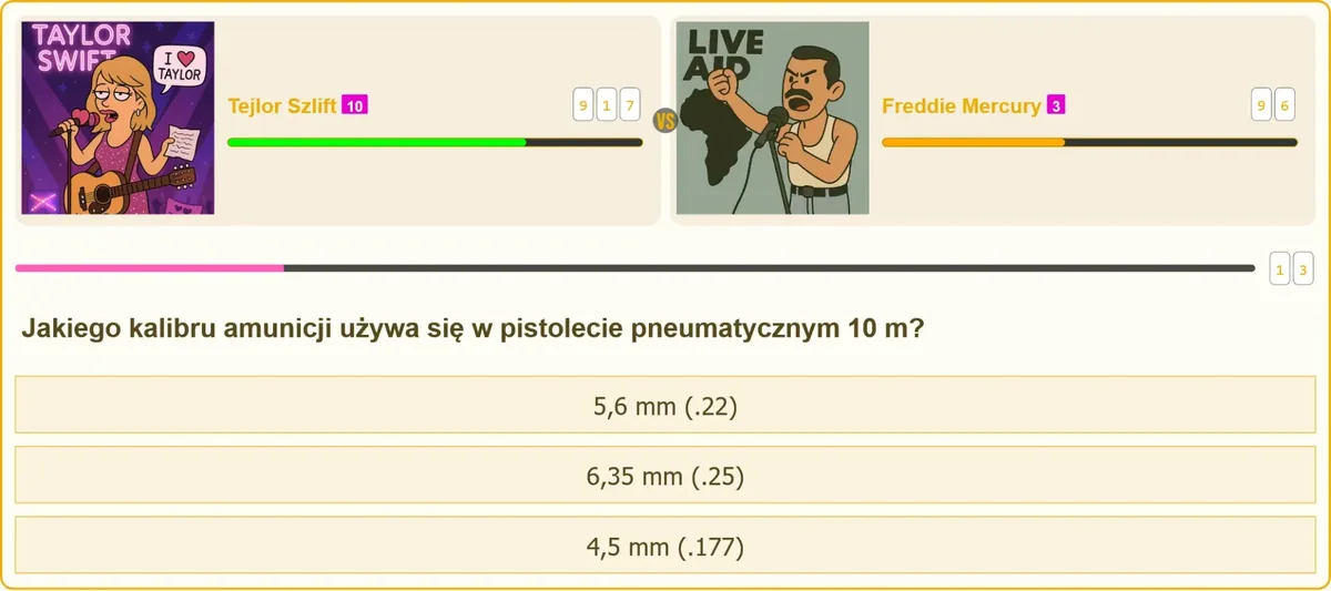 Strzelec celujący z pistoletu pneumatycznego na zawodach