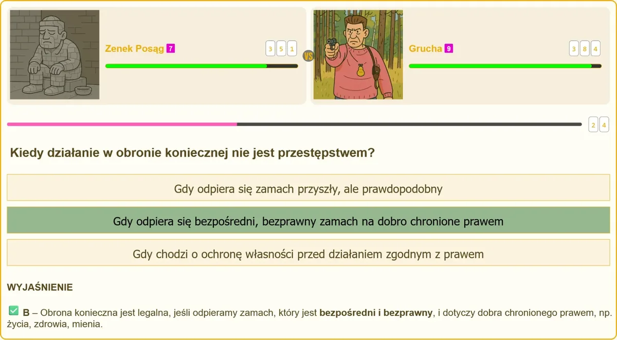 Warunki obrony koniecznej wykluczającej odpowiedzialność karną