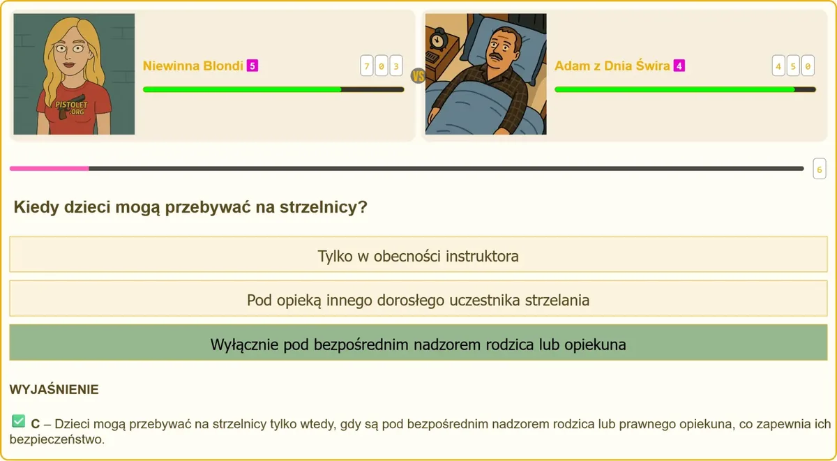 Zasady obecności dzieci na strzelnicy