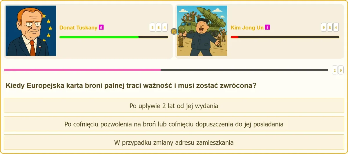 Podstawa prawna ważności Europejskiej karty broni palnej