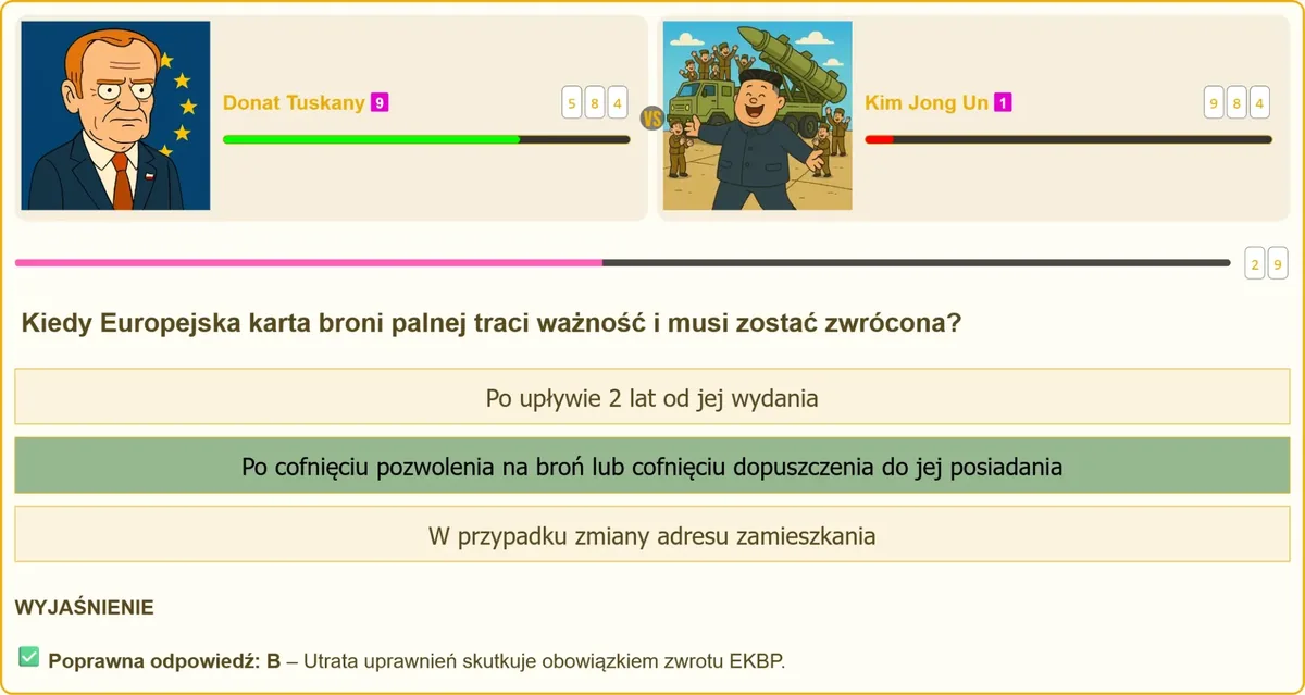 Podstawa prawna ważności Europejskiej karty broni palnej