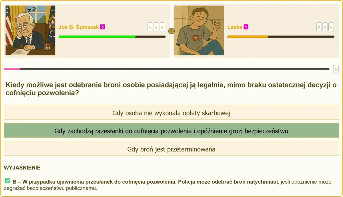 Egzamin na patent strzelecki - testy z pytaniami prawnymi