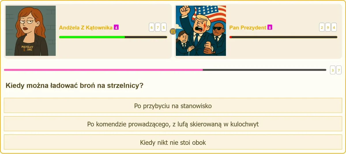 Zasada ładowania broni po komendzie prowadzącego strzelanie