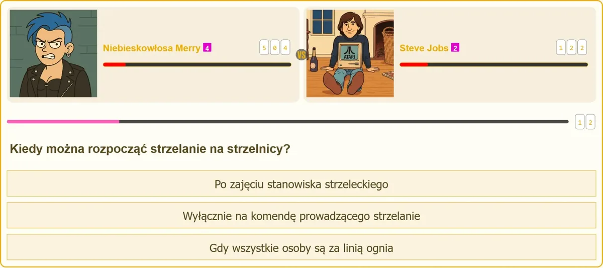 Strzelcy oczekujący na komendę prowadzącego strzelanie