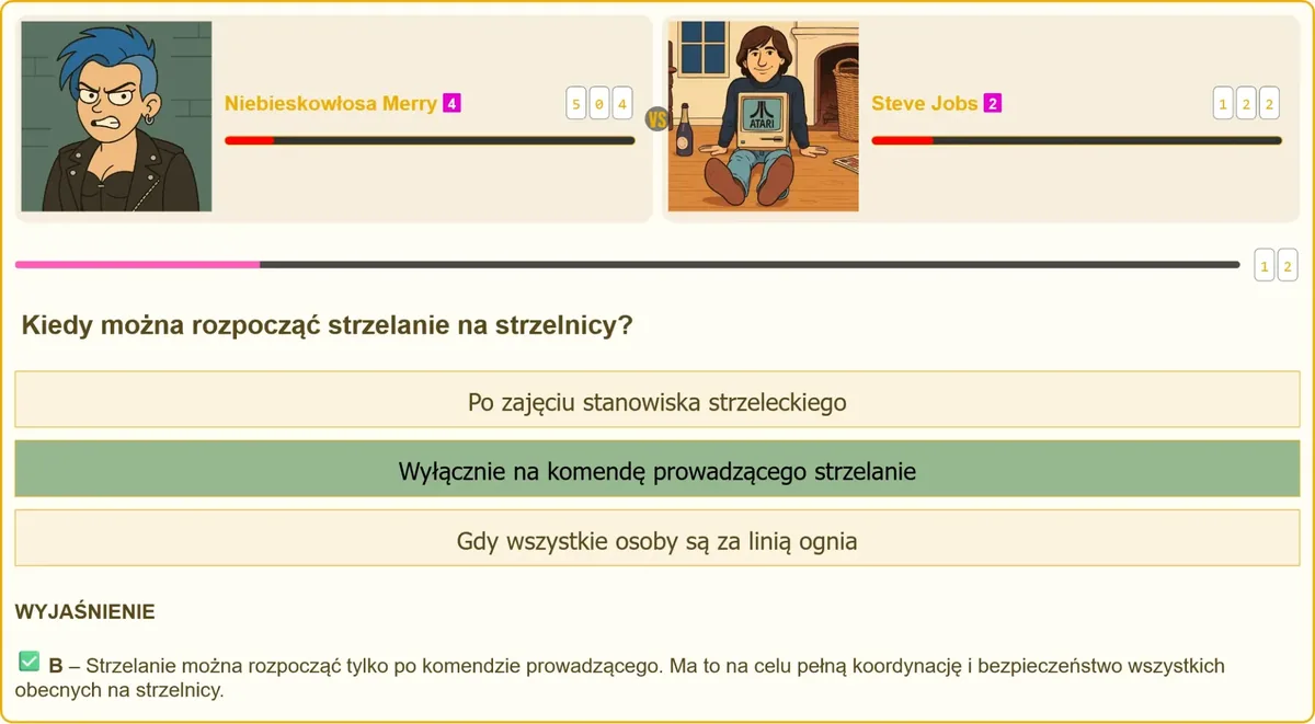 Strzelcy oczekujący na komendę prowadzącego strzelanie