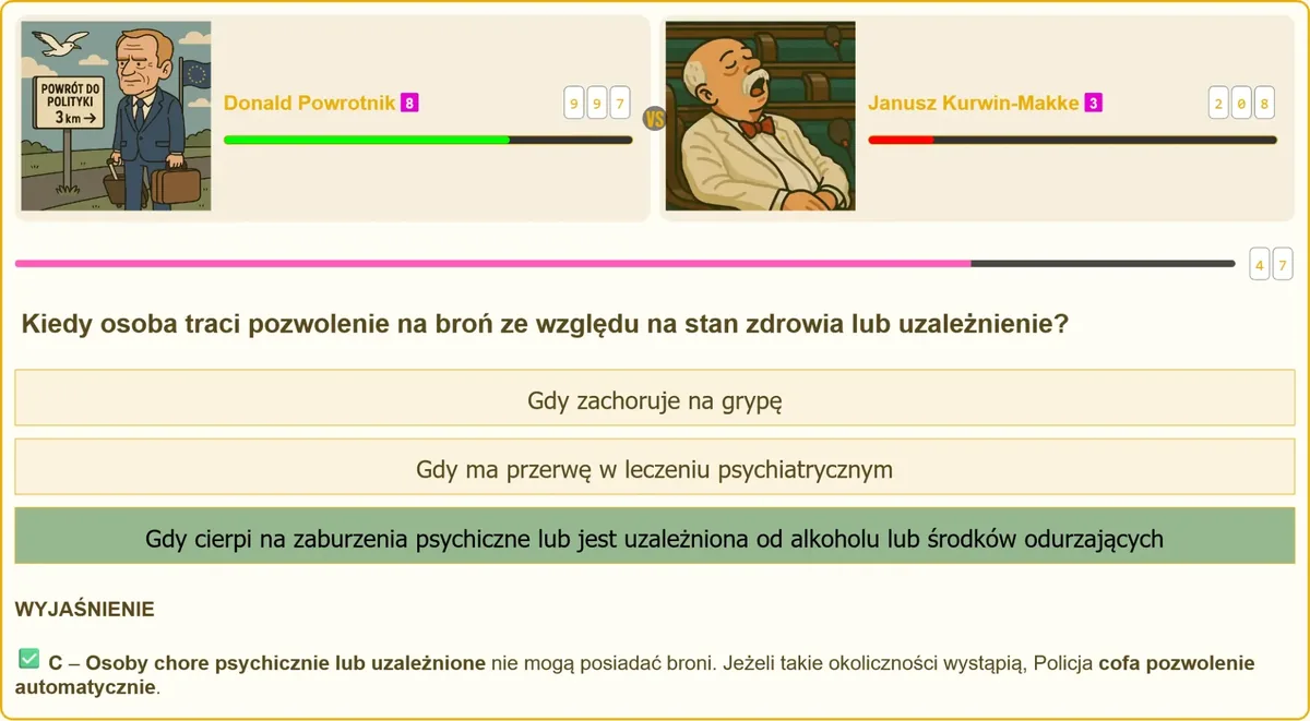 Pozwolenie na broń a stan zdrowia - przepisy prawa
