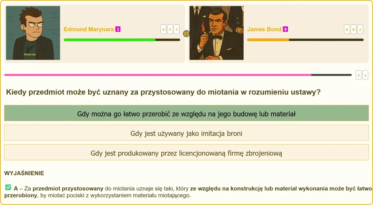 Przedmiot przystosowany do miotania w rozumieniu ustawy o broni i amunicji